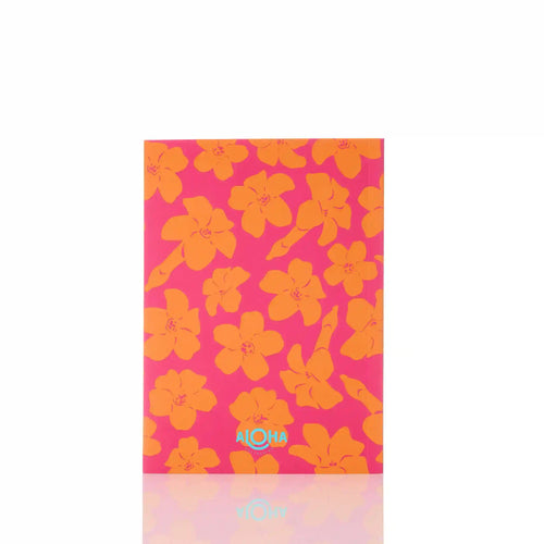 Puakenikeni Buds Notebook in Pink Orange