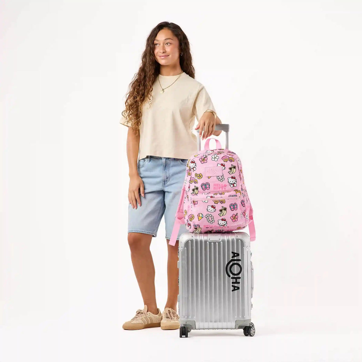 Hawaii Kawaii Icons Keep it Light Backpack in Black