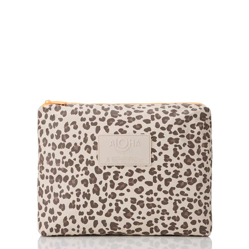 Leopard Cub Mid Pouch in Coconut