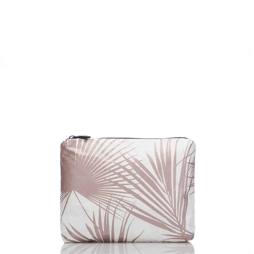 Small Day Palms Pouch in Rose Gold